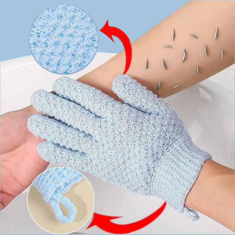 Exfoliating Scrub Mens - Ensemble de gants de bain exfoliants,