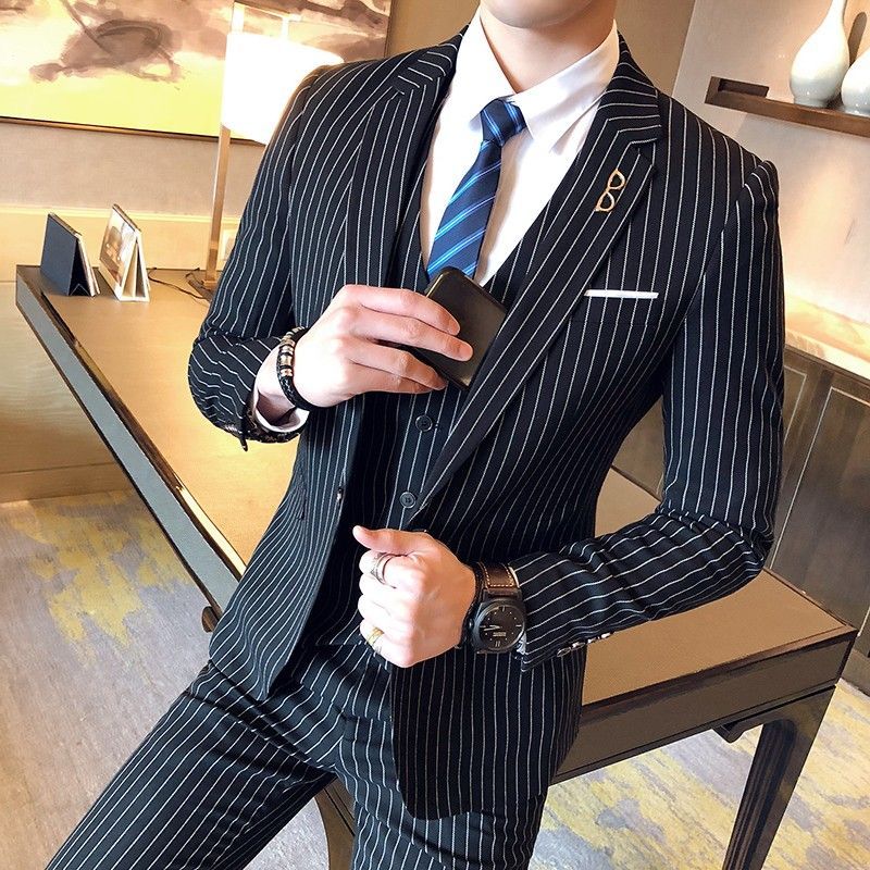 Men'S Grooming Uk - Blazer Homme Slim Fit à Rayures