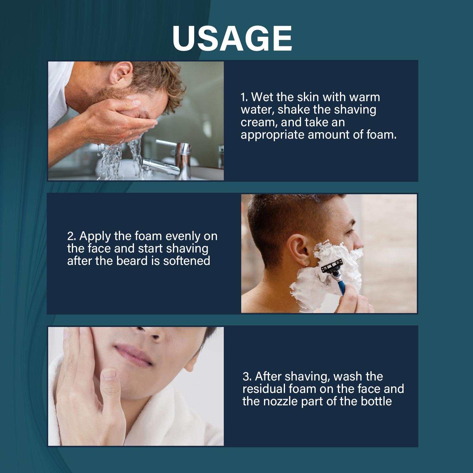 Mens Grooming Barber - Mousse à raser apaisante pour hommes,