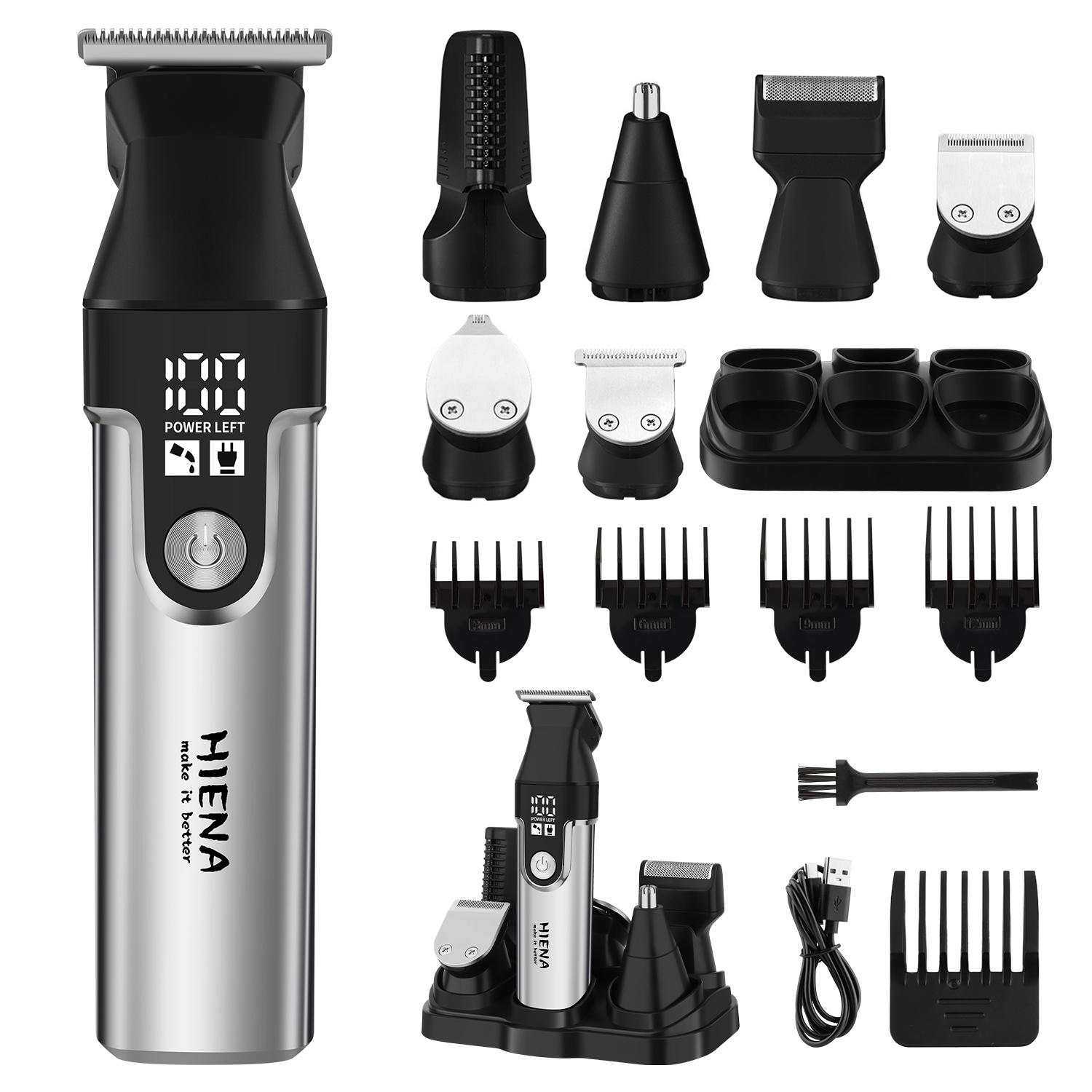 Mens Grooming Barber - Ensemble de tondeuses à cheveux multifonctionnelles