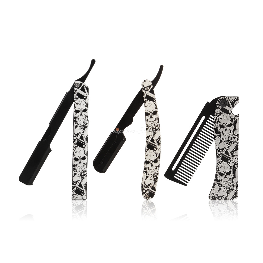 Mens Grooming Barber - Kit de Rasage Pliant 2026 pour