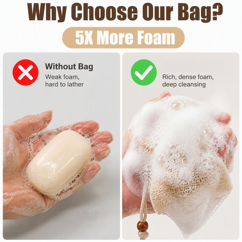 5 pièces de sacs à savon en co - Exfoliating Scrub Mens avis et prix